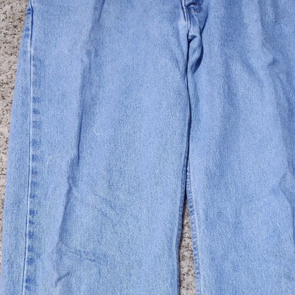 Vint Levi's 505 Light Wash Denim Jeans, Men's 36x34 Relaxed Fit Distressed
